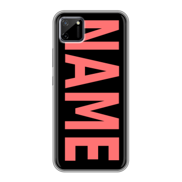 Силиконовый чехол на Realme C11 с принтом NAME