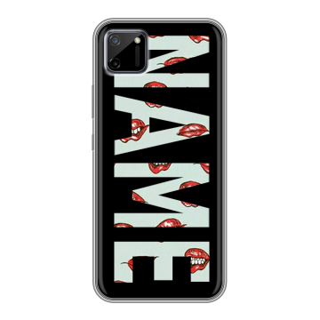 Силиконовый чехол на Realme C11 с принтом NAME