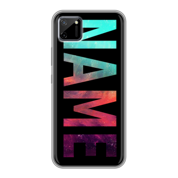 Силиконовый чехол на Realme C11 с принтом NAME