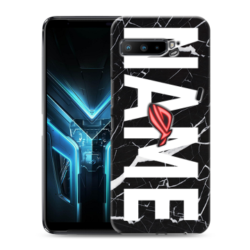 Силиконовый противоударный чехол на ASUS ROG Phone 3 с принтом NAME