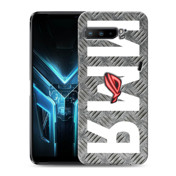 Силиконовый противоударный чехол на ASUS ROG Phone 3 с принтом ИМЯ