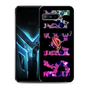 Силиконовый противоударный чехол на ASUS ROG Phone 3 с принтом ИМЯ