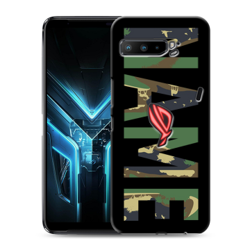 Силиконовый противоударный чехол на ASUS ROG Phone 3 с принтом NAME