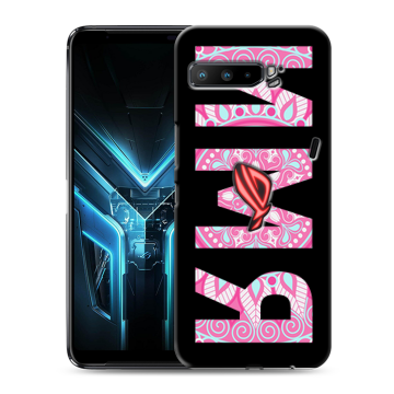 Силиконовый противоударный чехол на ASUS ROG Phone 3 с принтом ИМЯ