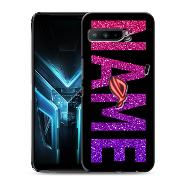 Силиконовый противоударный чехол на ASUS ROG Phone 3 с принтом NAME