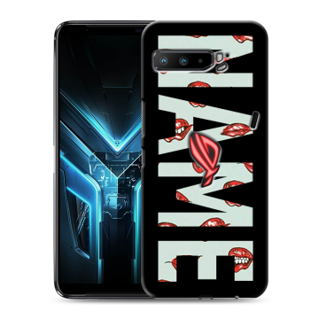 Силиконовый противоударный чехол на ASUS ROG Phone 3 с принтом NAME