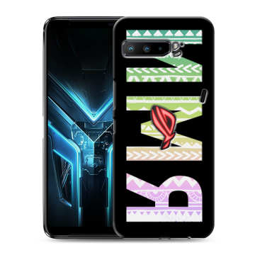 Силиконовый противоударный чехол на ASUS ROG Phone 3 с принтом ИМЯ