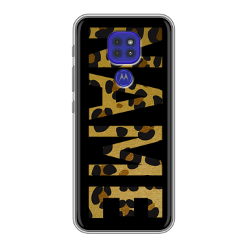 Силиконовый чехол на Motorola Moto G9 Play с принтом NAME