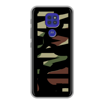 Силиконовый чехол на Motorola Moto G9 Play с принтом NAME