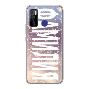 Силиконовый чехол на Tecno Camon 15 с принтом ФАМИЛИЯ