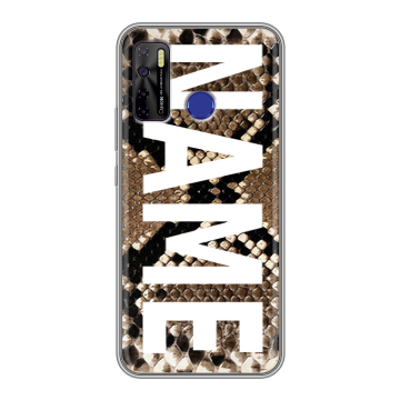 Силиконовый чехол на Tecno Camon 15 с принтом NAME