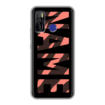 Силиконовый чехол на Tecno Camon 15 с принтом NAME