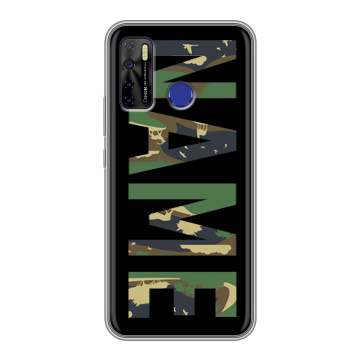 Силиконовый чехол на Tecno Camon 15 с принтом NAME
