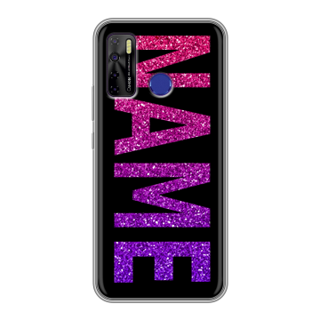 Силиконовый чехол на Tecno Camon 15 с принтом NAME