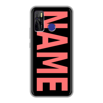 Силиконовый чехол на Tecno Camon 15 с принтом NAME