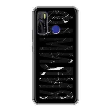 Силиконовый чехол на Tecno Camon 15 с принтом ФАМИЛИЯ