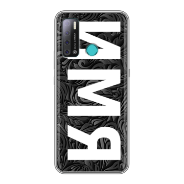 Силиконовый противоударный чехол на Tecno Pouvoir 4 с принтом ИМЯ
