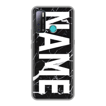 Силиконовый противоударный чехол на Tecno Pouvoir 4 с принтом NAME