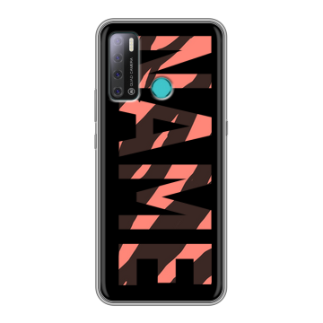 Силиконовый противоударный чехол на Tecno Pouvoir 4 с принтом NAME