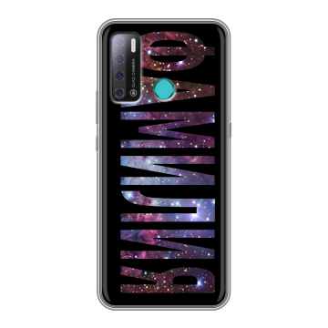 Силиконовый противоударный чехол на Tecno Pouvoir 4 с принтом ФАМИЛИЯ