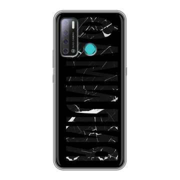 Силиконовый противоударный чехол на Tecno Pouvoir 4 с принтом ФАМИЛИЯ
