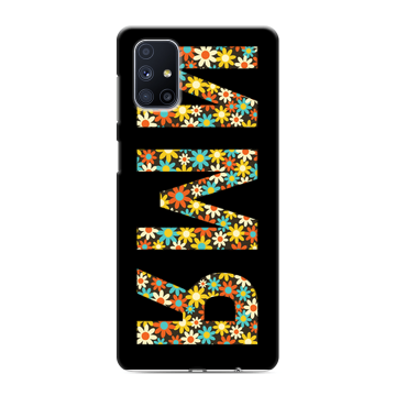 Силиконовый чехол на Samsung Galaxy M51 с принтом ИМЯ