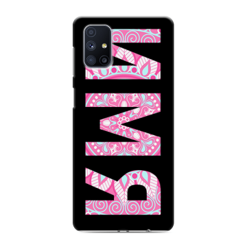 Силиконовый чехол на Samsung Galaxy M51 с принтом ИМЯ