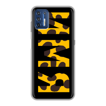 Силиконовый чехол на Motorola Moto G9 Plus с принтом ИМЯ