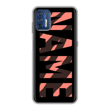 Силиконовый чехол на Motorola Moto G9 Plus с принтом NAME