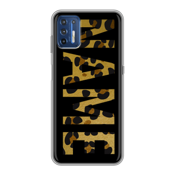 Силиконовый чехол на Motorola Moto G9 Plus с принтом NAME