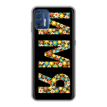 Силиконовый чехол на Motorola Moto G9 Plus с принтом ИМЯ