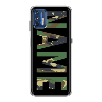 Силиконовый чехол на Motorola Moto G9 Plus с принтом NAME