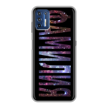 Силиконовый чехол на Motorola Moto G9 Plus с принтом ФАМИЛИЯ