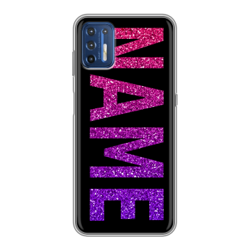 Силиконовый чехол на Motorola Moto G9 Plus с принтом NAME
