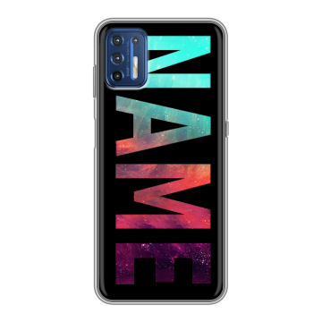 Силиконовый чехол на Motorola Moto G9 Plus с принтом NAME