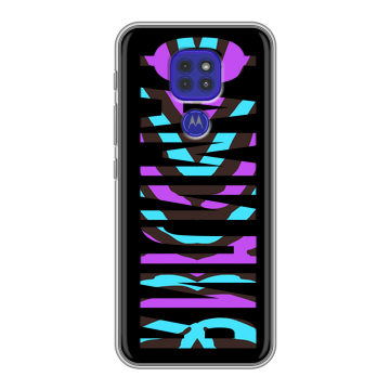 Силиконовый чехол на Motorola Moto E7 Plus с принтом ФАМИЛИЯ