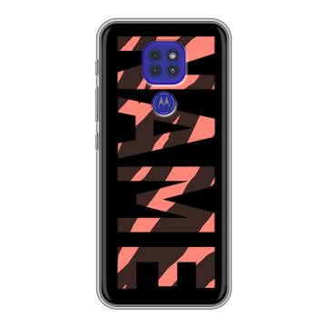 Силиконовый чехол на Motorola Moto E7 Plus с принтом NAME