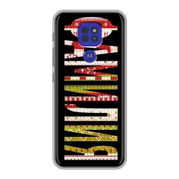 Силиконовый чехол на Motorola Moto E7 Plus с принтом ФАМИЛИЯ