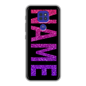 Силиконовый чехол на Motorola Moto E7 Plus с принтом NAME