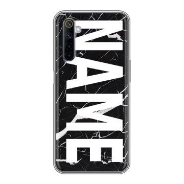 Силиконовый противоударный чехол на Realme 6S с принтом NAME