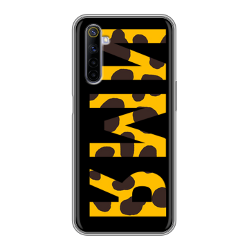Силиконовый противоударный чехол на Realme 6S с принтом ИМЯ