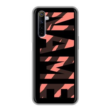 Силиконовый противоударный чехол на Realme 6S с принтом NAME