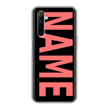 Силиконовый противоударный чехол на Realme 6S с принтом NAME