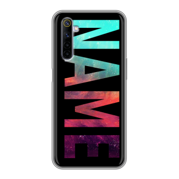 Силиконовый противоударный чехол на Realme 6S с принтом NAME