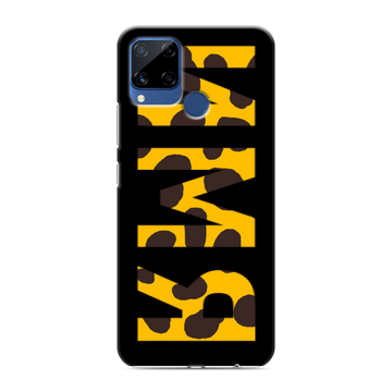 Силиконовый чехол на Realme C15 с принтом ИМЯ