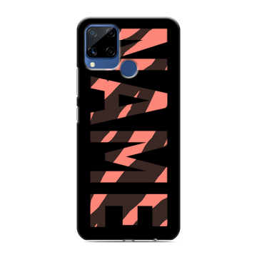 Силиконовый чехол на Realme C15 с принтом NAME