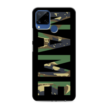 Силиконовый чехол на Realme C15 с принтом NAME