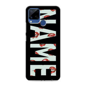 Силиконовый чехол на Realme C15 с принтом NAME