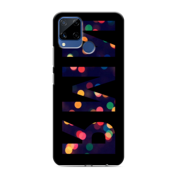 Силиконовый чехол на Realme C15 с принтом ИМЯ