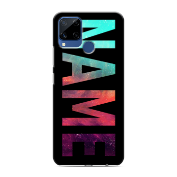 Силиконовый чехол на Realme C15 с принтом NAME